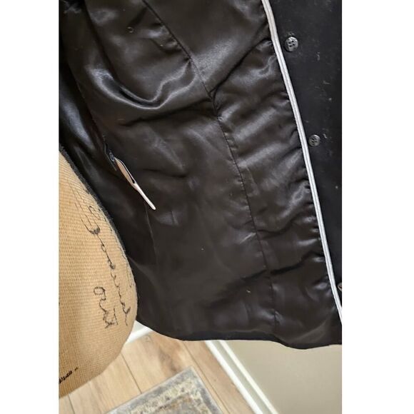 Kenneth Cole New York 3/4 Length Black Pea Coat Size 14 - Picture 10 of 13